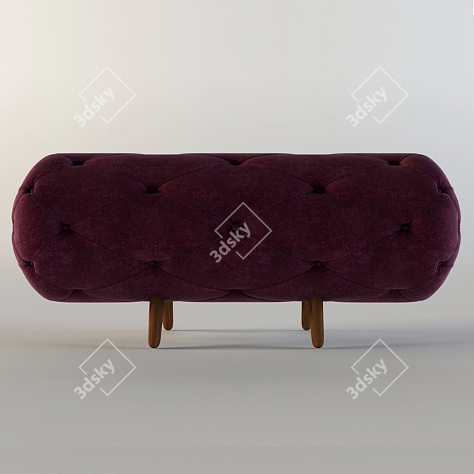 Versatile Puffy Ottoman 3D model image 1