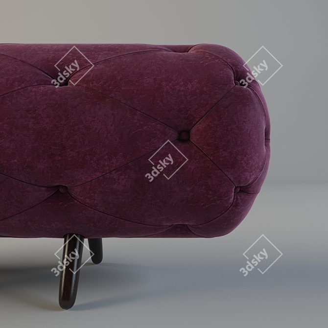 Versatile Puffy Ottoman 3D model image 2
