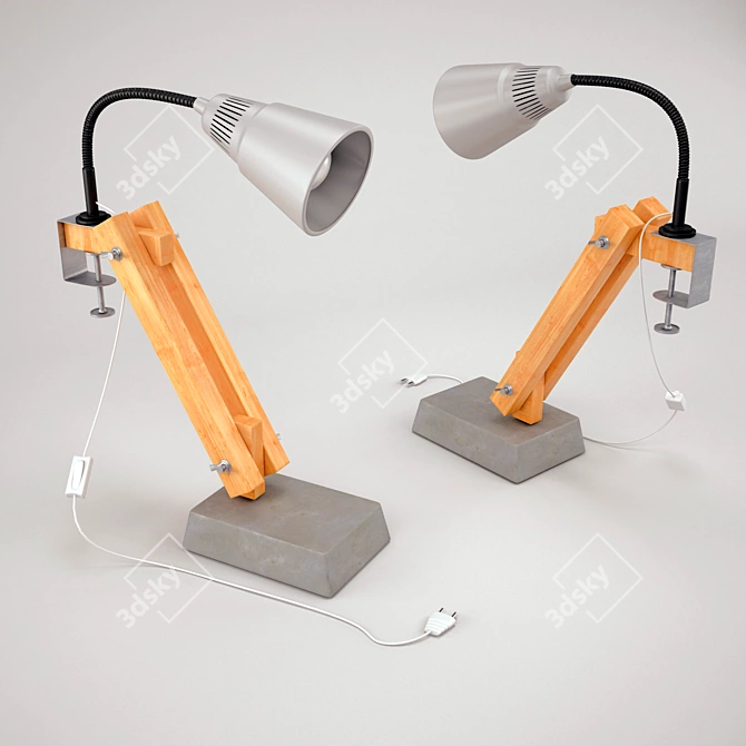 Kvart Industrial Desk Lamp (Fas Variation) 3D model image 1