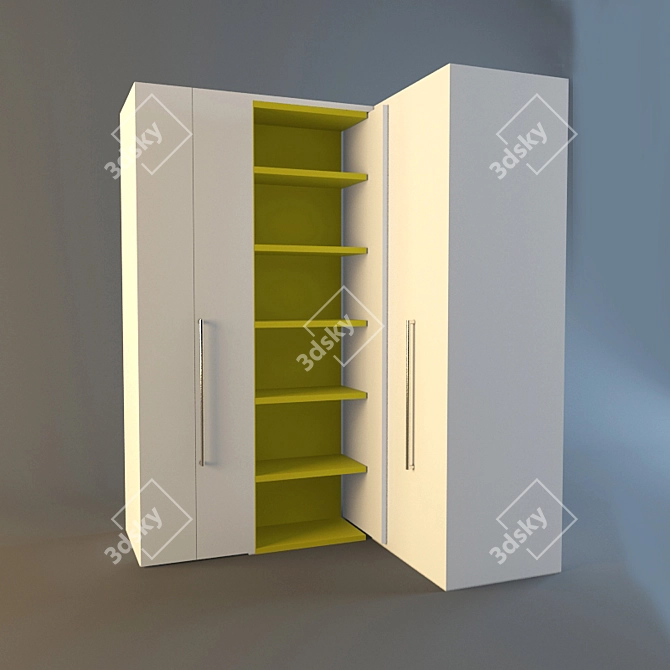 Elegant Tomasella Wardrobe 3D model image 1