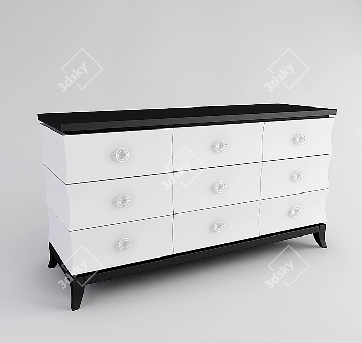 NeoPolisCasa Modern Chest of Drawers 3D model image 1