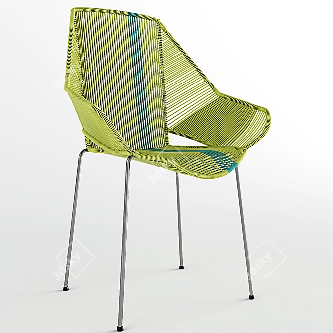 Mojito Green Knitted Chair 3D model image 1
