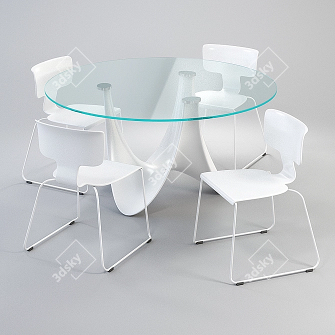 ROBERTI Coral Reef Outdoor Furniture Set 3D model image 1