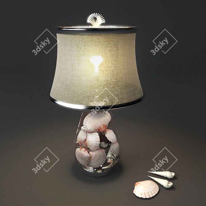 Seashell Table Lamp 3D model image 1