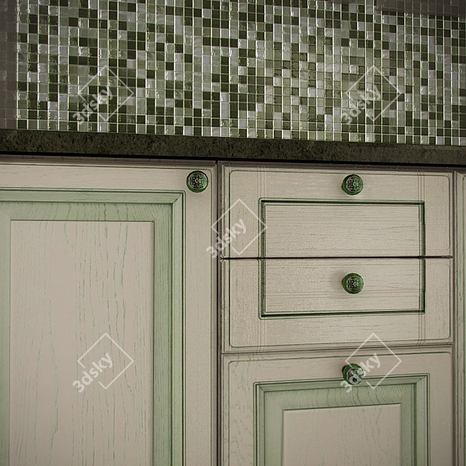 Elegant Maria Brunello Kitchen 3D model image 2