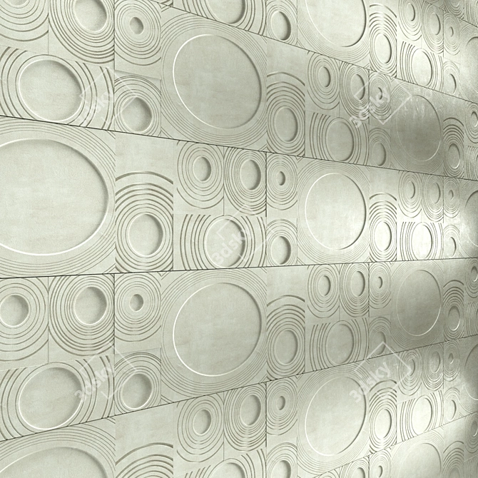 Nanoregeneration Oval White Tile 3D model image 1