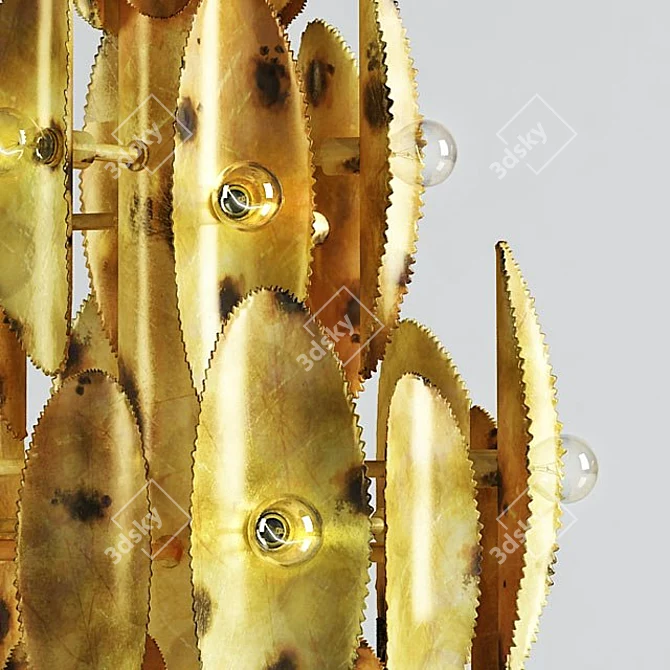 Rustic Metal Chandelier 3D model image 2