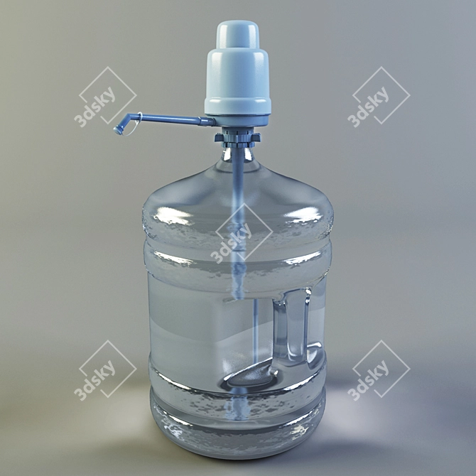 Pump It Up Water Bottle 3D model image 1