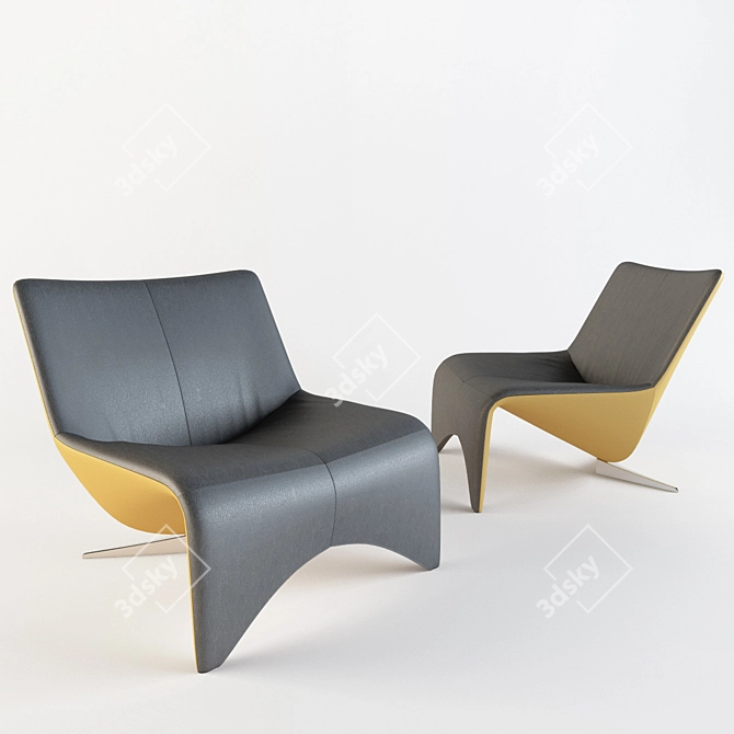 Modern and Compact Wheelchair: W.schillig 3D model image 1