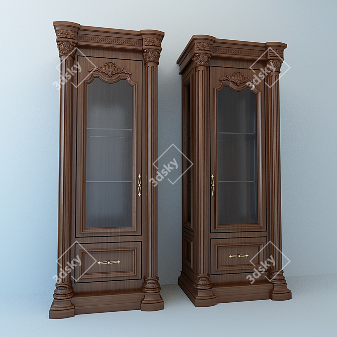 Classic Display Case 3D model image 1