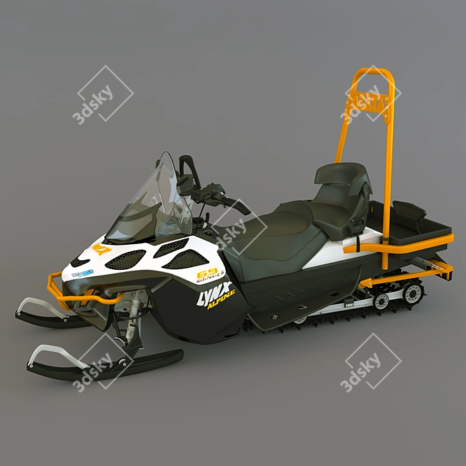 Lynx 69 Ranger Alpine: Ultimate Snowmobile 3D model image 1