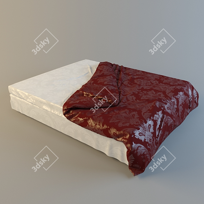 Cozy Dream Bed 3D model image 1