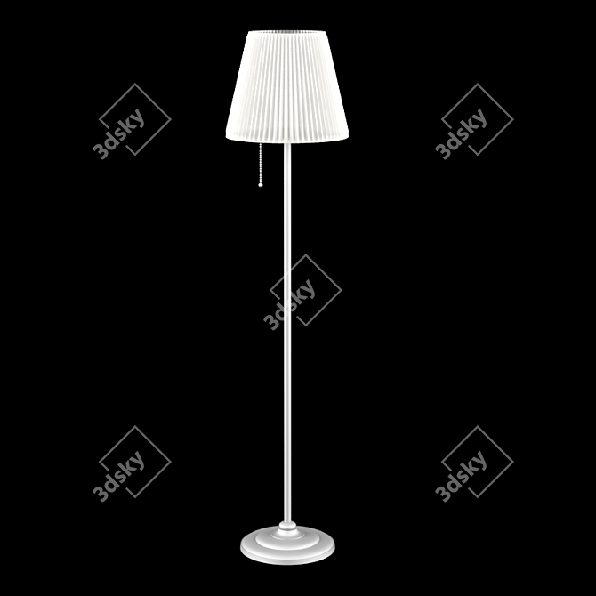 Sleek Metal Floor Lamp 3D model image 1