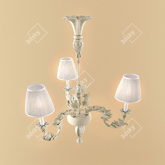 Elegant Silvano Chandelier 3D model image 2