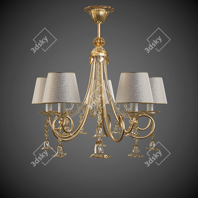 Sylcom Murano Glass Chandelier 3D model image 1