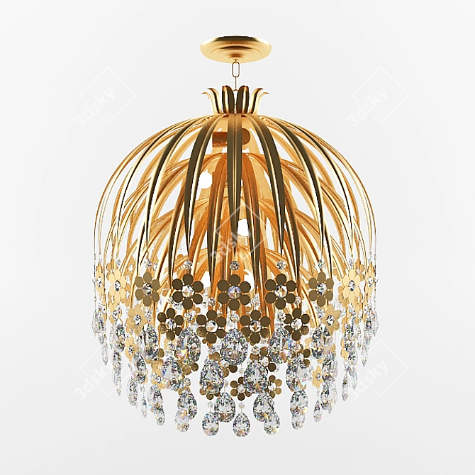 Eurolampart Ginevra 12-Light Crystal Chandelier 3D model image 1