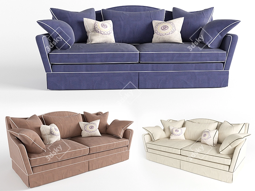 Elegant LeHome Queens Sofa 3D model image 1