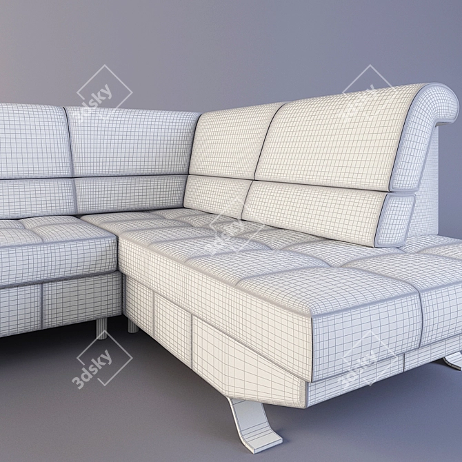 Modern Corner Sofa Fashion OTM/BK-3F 3D model image 3