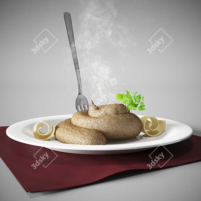 Buttered Herb Pate 3D model image 1