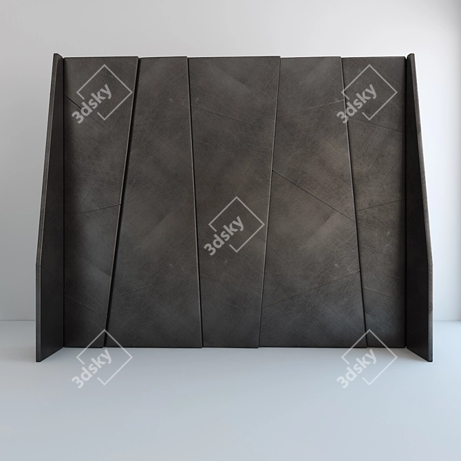 Title: Luxury Quilted Headboard 3D model image 1