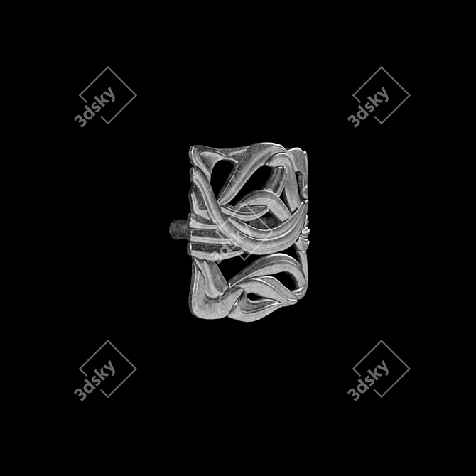 Elegant Furniture Handles Collection 3D model image 2