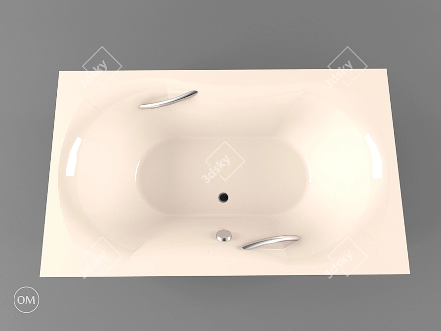 Elegant PAA Fanfara Bathtub 3D model image 1