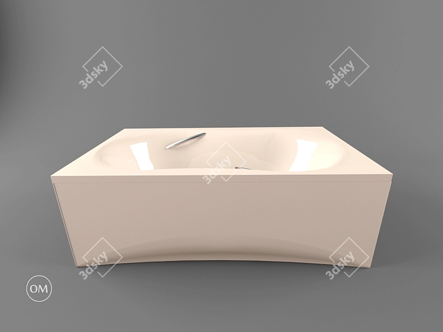Elegant PAA Fanfara Bathtub 3D model image 2