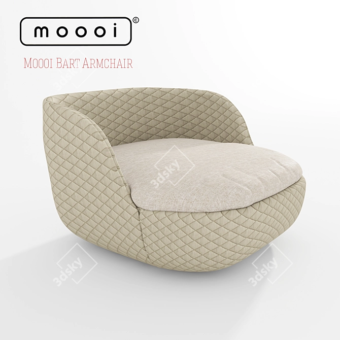 Sleek Bart Armchair: The Perfect Blend of Style and Comfort 3D model image 1