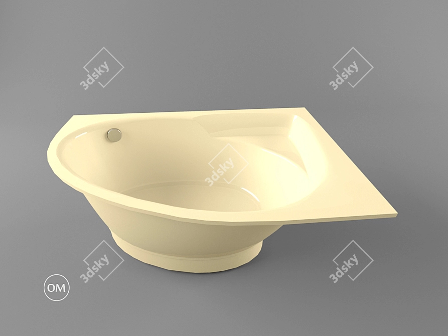 PAA TRE 1500x1000x650: Luxurious and Spacious Bath 3D model image 2