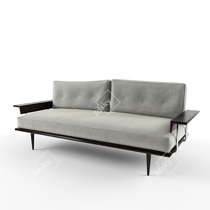 Vintage Sofa: Timeless Comfort 3D model image 1