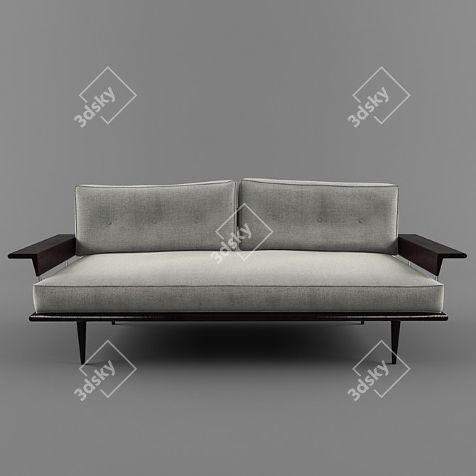 Vintage Sofa: Timeless Comfort 3D model image 2