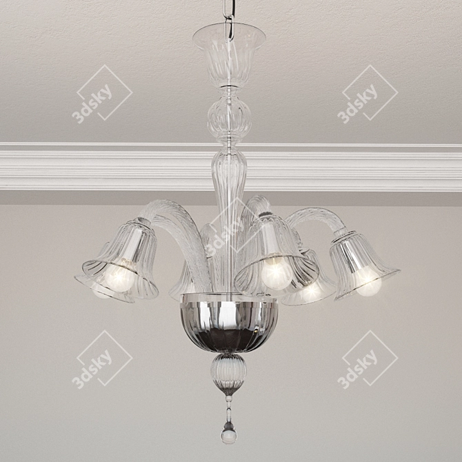 Mazzega Venetian Ca'Balbi Chandelier 3D model image 1