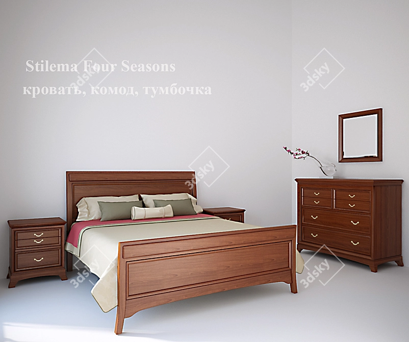Stilema Four Seasons Bed Set 3D model image 1