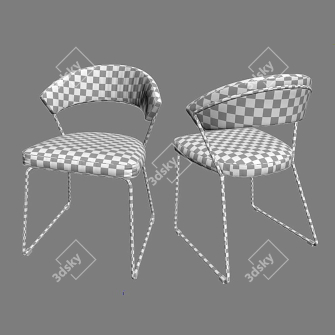 Modern Metal Chair: Calligaris New York 3D model image 3