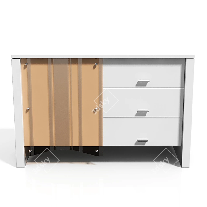 TATOO Blanc Dresser 3D model image 3