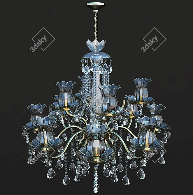 Elegant Classic Chandelier 3D model image 1