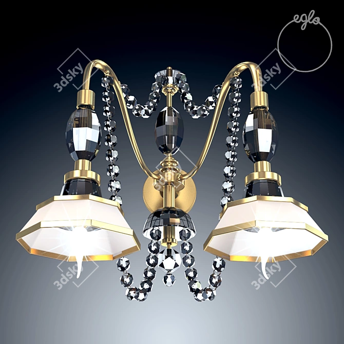 Elegant Bronze Sconce with Gold Accents 3D model image 1
