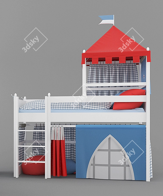 Annette Frank Castle Bed 3D model image 1