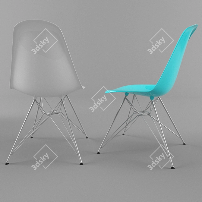 Eames "Eiffel- Stuhl DSR" Chair- Modern Design 3D model image 2