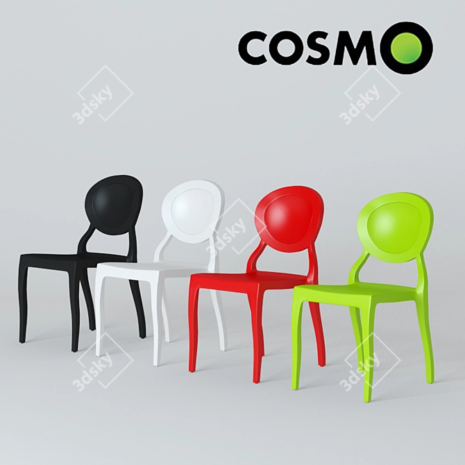 ComfortMax Stackable Chair 3D model image 1