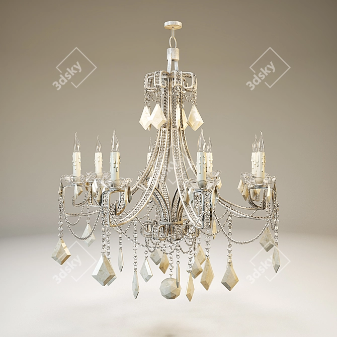 Elegant Bardot Chandelier: Timeless Luxury 3D model image 1