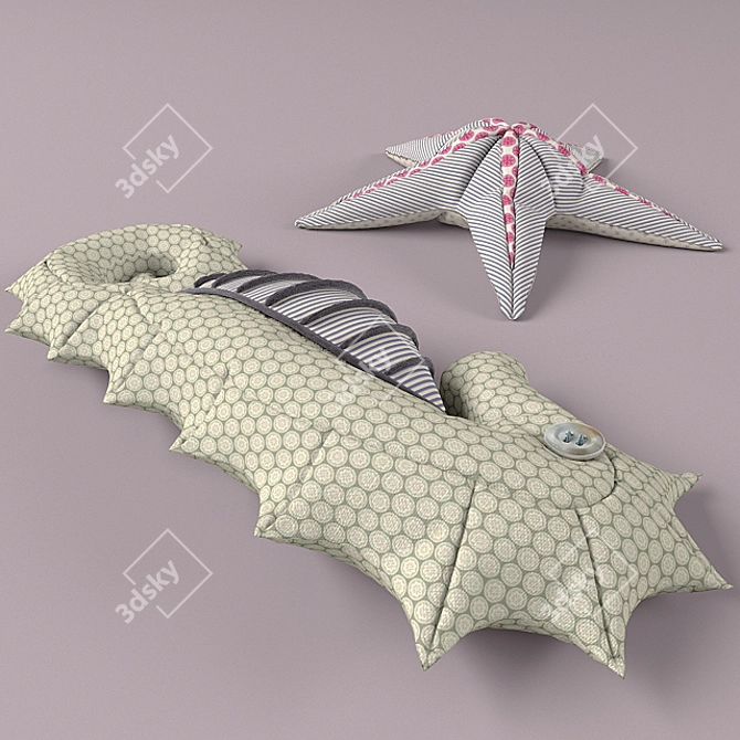 [Translation from Russian: Soft Handmade Toys]
Ocean Friends Plush Set 3D model image 3