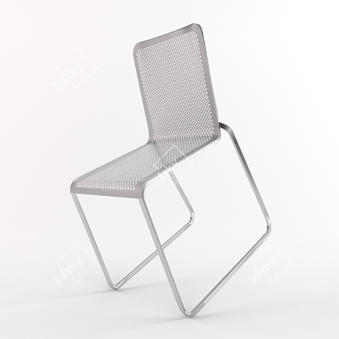 Sleek oXo Chair: A Crystal Clear Design 3D model image 1