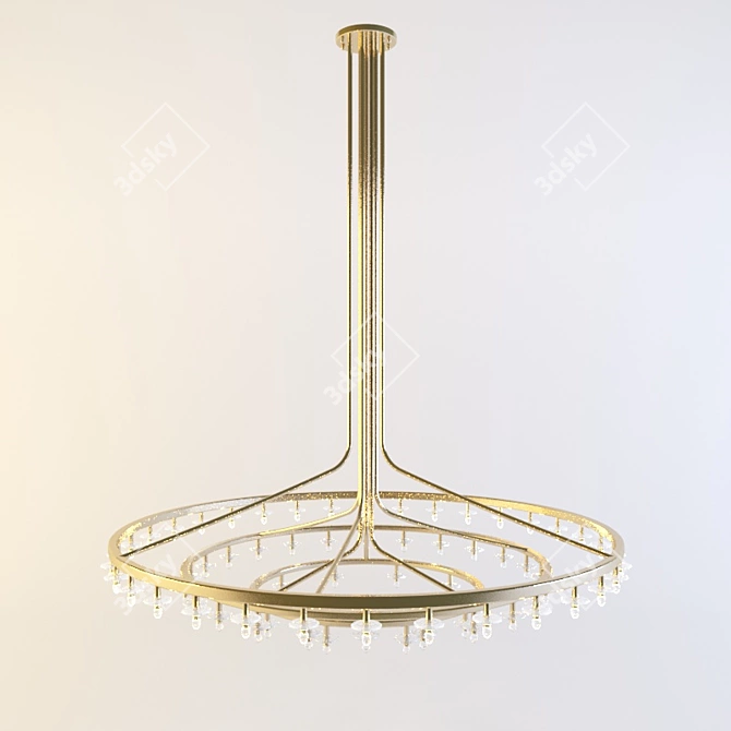 Enchanting Starry Pendant Light 3D model image 1