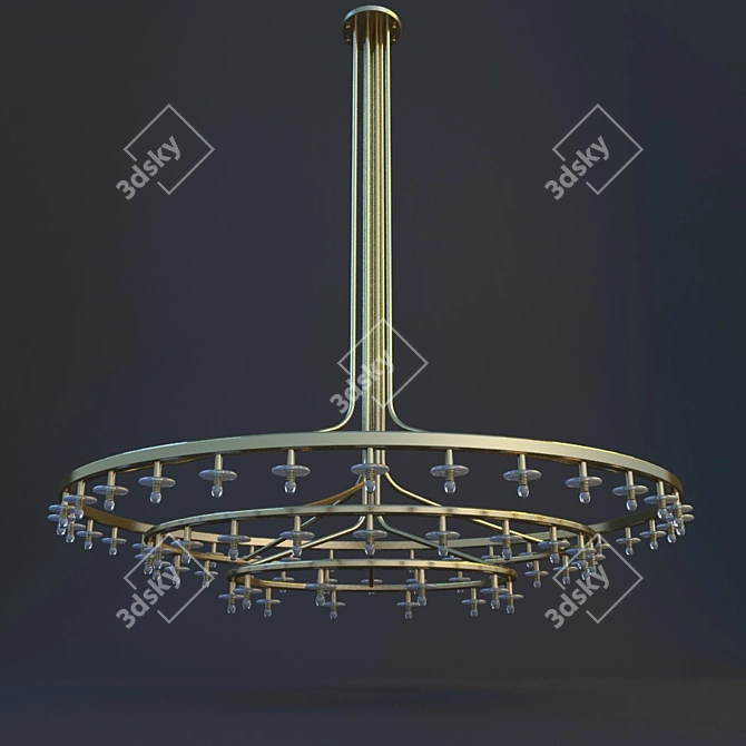 Enchanting Starry Pendant Light 3D model image 2
