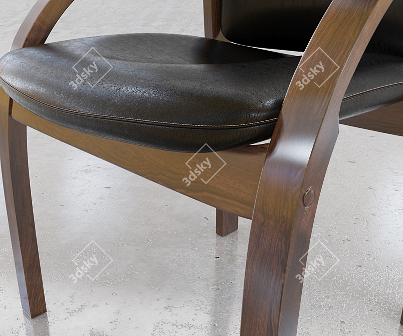 Stylish Visitor Chair: Chairman 659 3D model image 2