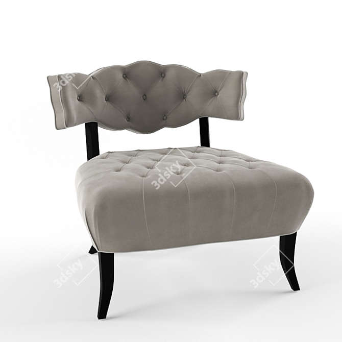 Velvet Elegance: Pantages Chair 3D model image 1