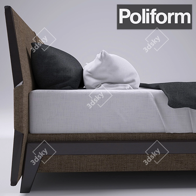 Contemporary Elegance: Poliform Bed 3D model image 2