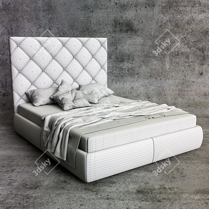 Luxury Bolzan Letti Dubai Bed 3D model image 3