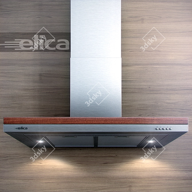 Elica ONICE ST IX / F / 90 - Sleek Silver Extractor Hood 3D model image 1